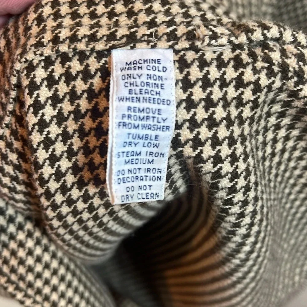 Polo Ralph Lauren Jameson Men's M Brown Houndstooth Long Sleeve Button Up Shirt